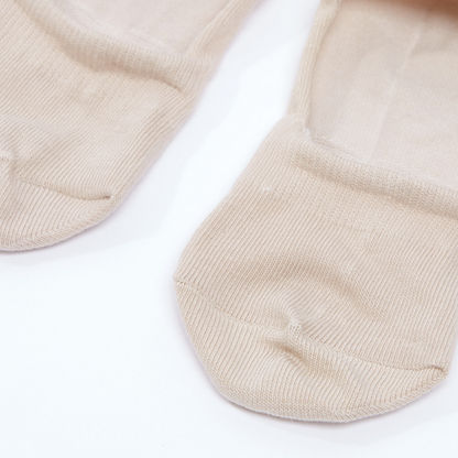 Plain Ribbed No Show Socks with Elasticised Hem-Socks-image-1