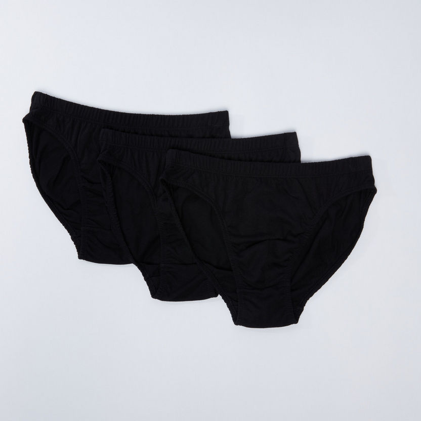 Briefs with Elasticised Waistband - Set of 3-Underwear-image-0