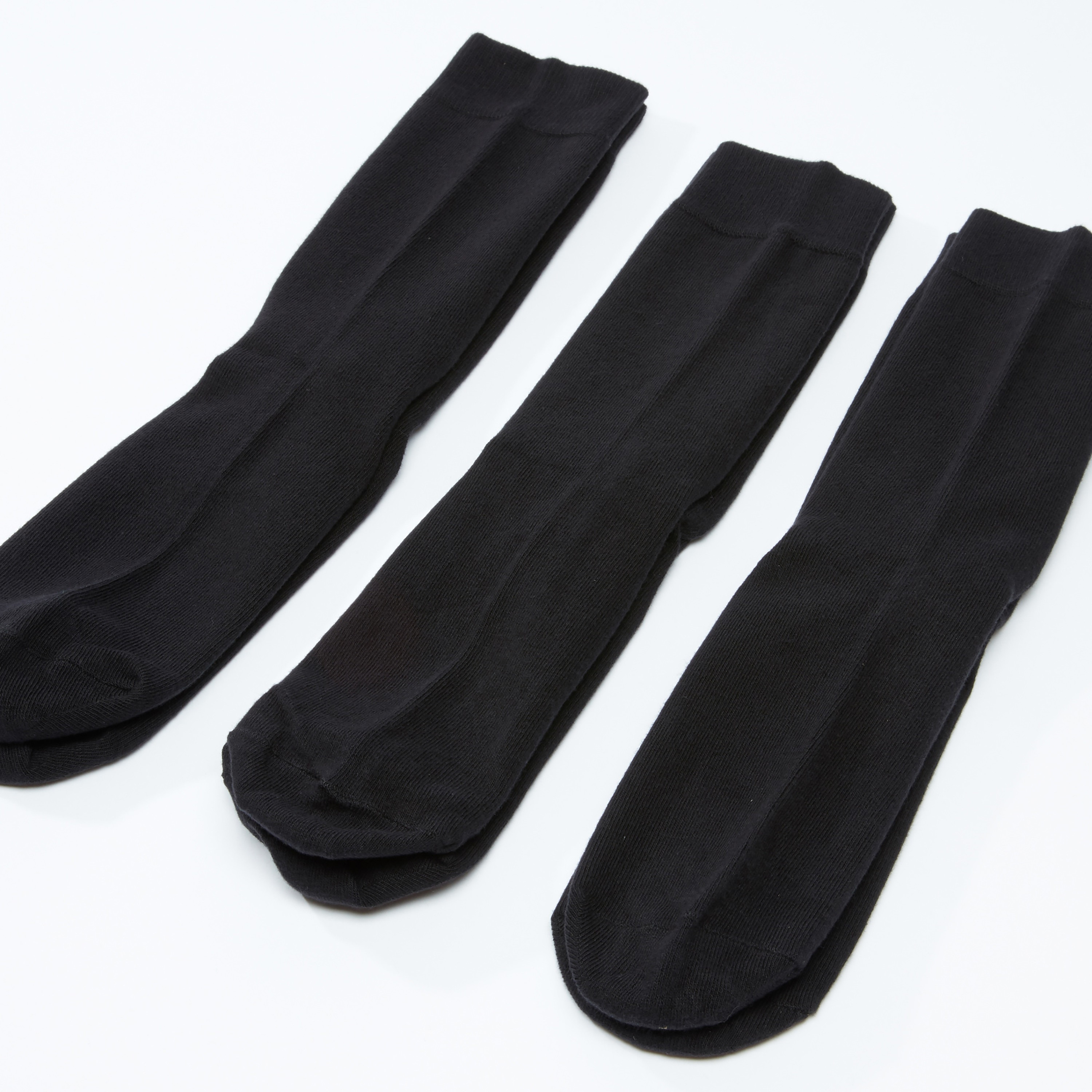 Set of 3 - Textured Crew Length Socks-men-socks-image-2
