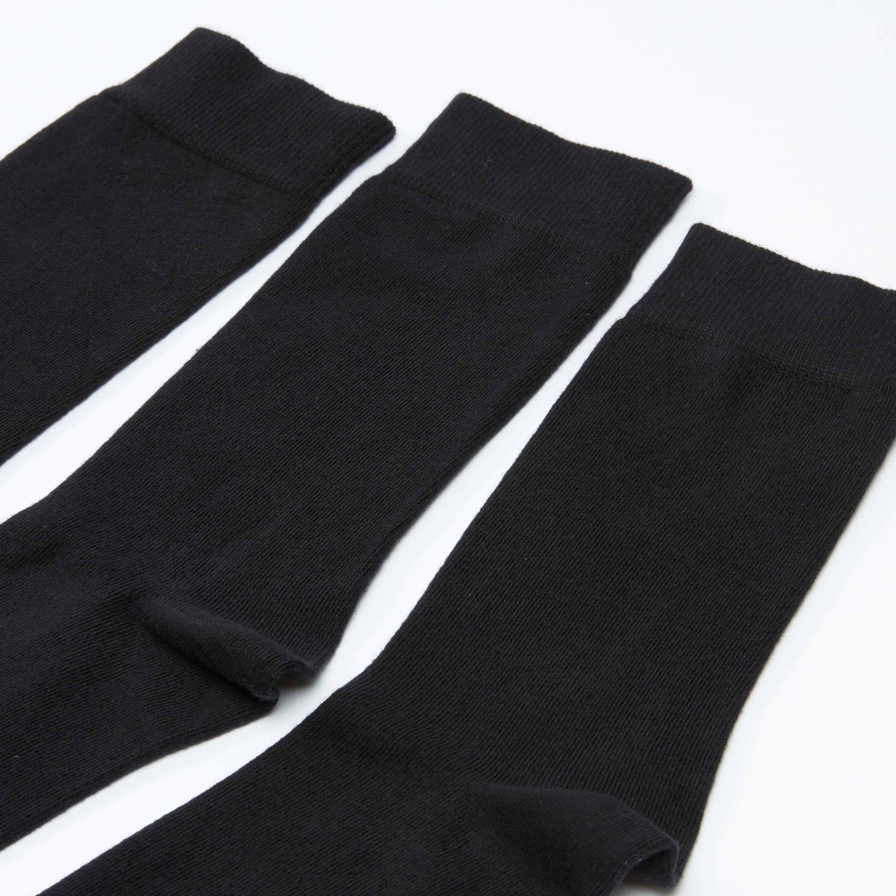 Set of 3 - Textured Crew Length Socks-men-socks-image-3