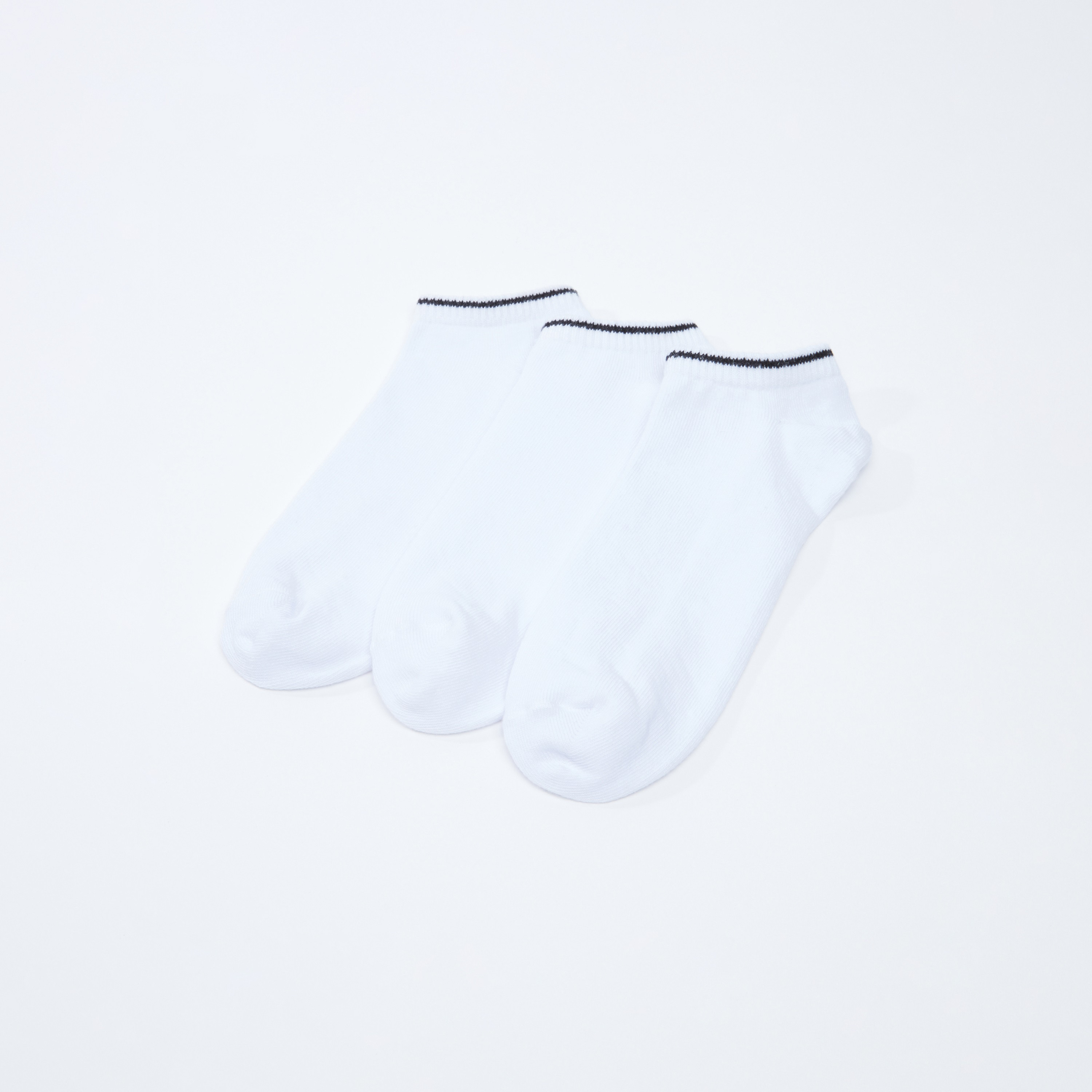 Set of 3 - Ankle Length Socks with Ribbed Cuffs-men-socks-image-2