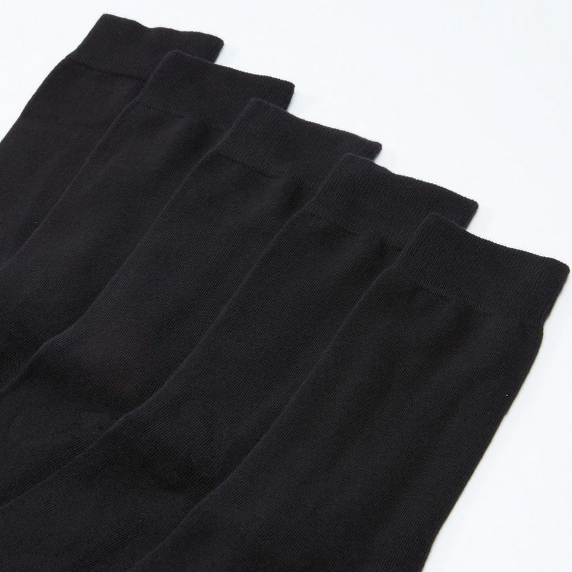 Textured Crew Length Socks - Set of 5-Socks-image-2