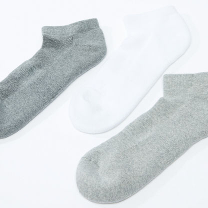 Ribbed Ankle Length Socks - Set of 3-Socks-image-2