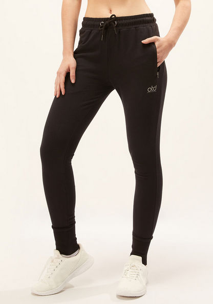 Full Length Cuffed Jog Pants with Elasticised Waistband and Drawstring