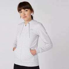 Plain Hoodie with Zip Closure and Pockets