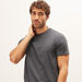 Plain T-shirt with Round Neck and Short Sleeves-T Shirts-thumbnailMobile-2