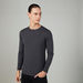 Plain T-shirt with Round Neck and Long Sleeves-T Shirts-thumbnail-0