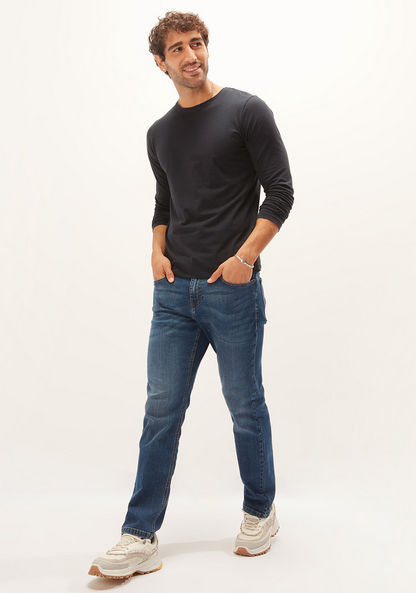 Round Neck T-Shirt with Long Sleeves-T Shirts-image-1