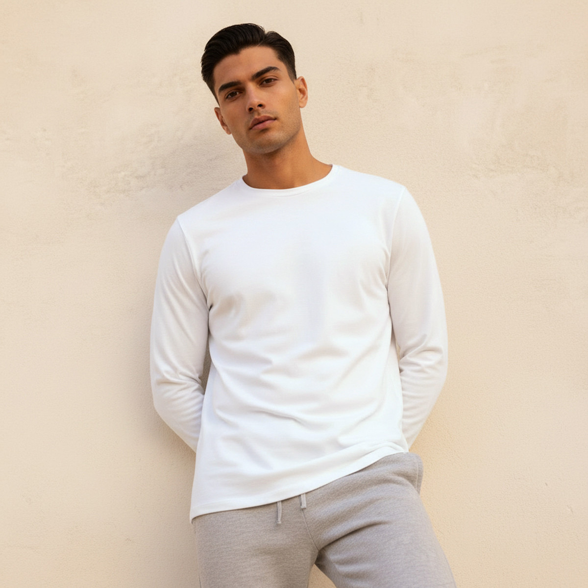 Splash Basics Slim Fit T-shirt with Crew Neck and Long Sleeves-men-clothing-tshirtsandpolos-tshirts-image-12