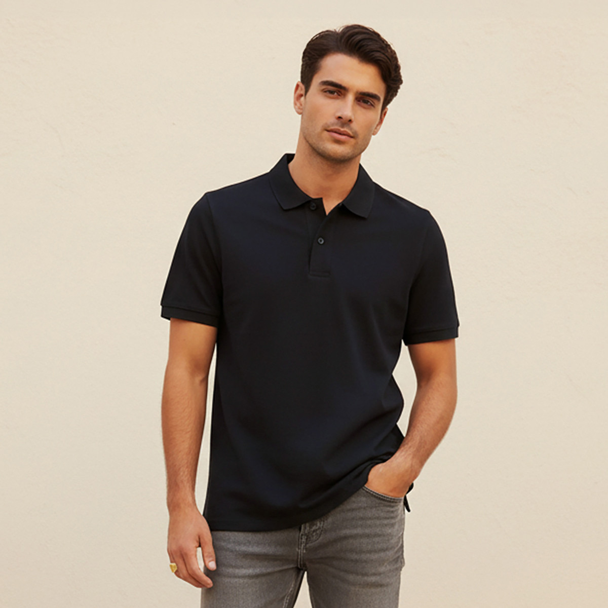 تيشيرت بولو بأكمام قصيرة-men-clothing-tshirtsandpolos-polos-image-1