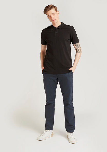 Solid Polo T-shirt with Short Sleeves-Polos-image-1