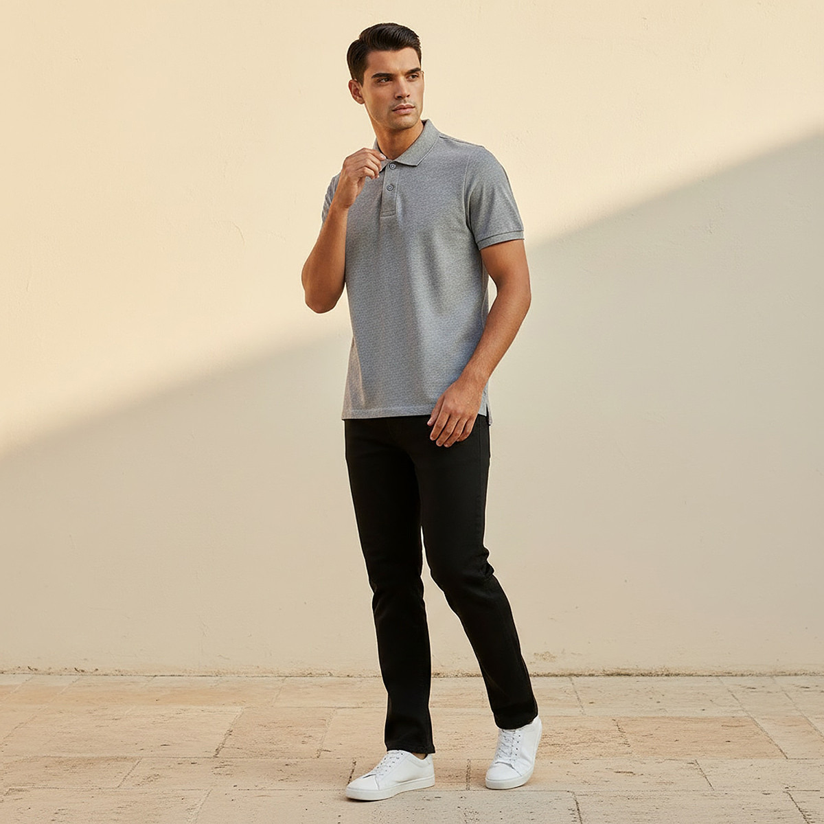 Polo T-shirt with Short Sleeves-men-clothing-tshirtsandpolos-polos-image-3