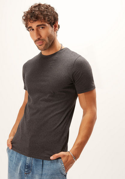 Round Neck T-Shirt with Short Sleeves-T Shirts-image-0