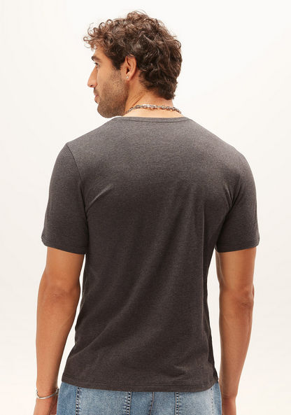 Round Neck T-Shirt with Short Sleeves-T Shirts-image-3