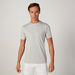 Plain T-shirt with Round Neck and Short Sleeves-T Shirts-thumbnailMobile-0