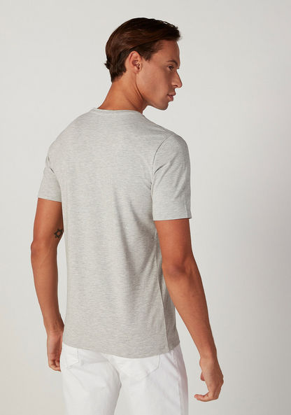 Plain T-shirt with Round Neck and Short Sleeves-T Shirts-image-2