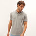 Textured Polo T-shirt with Short Sleeves-Polos-thumbnail-2