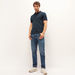 Tipping Detail T-shirt with Polo Neck and Short Sleeves-Polos-thumbnail-1