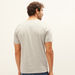 Plain T-shirt with V-neck and Short Sleeves-T Shirts-thumbnailMobile-3