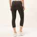 Solid Cropped Leggings with Elasticised Waistband-Leggings-thumbnail-3