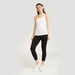 Skinny Fit Solid 3/4 Leggings with Elasticised Waistband-Leggings and Jeggings-thumbnail-1