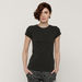 Plain T-Shirt with Crew Neck and Cap Sleeves-T Shirts-thumbnail-0