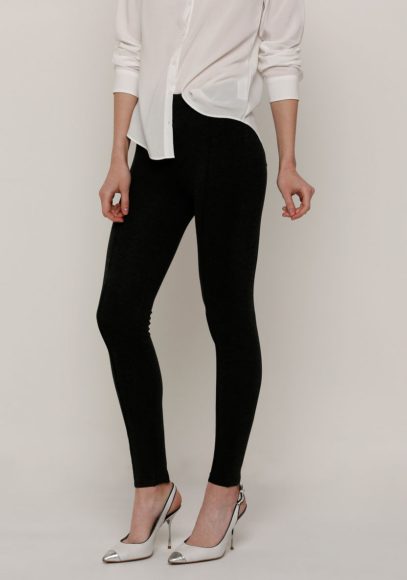 Full Length Jeggings with Elasticised Waistband-Pants-image-0