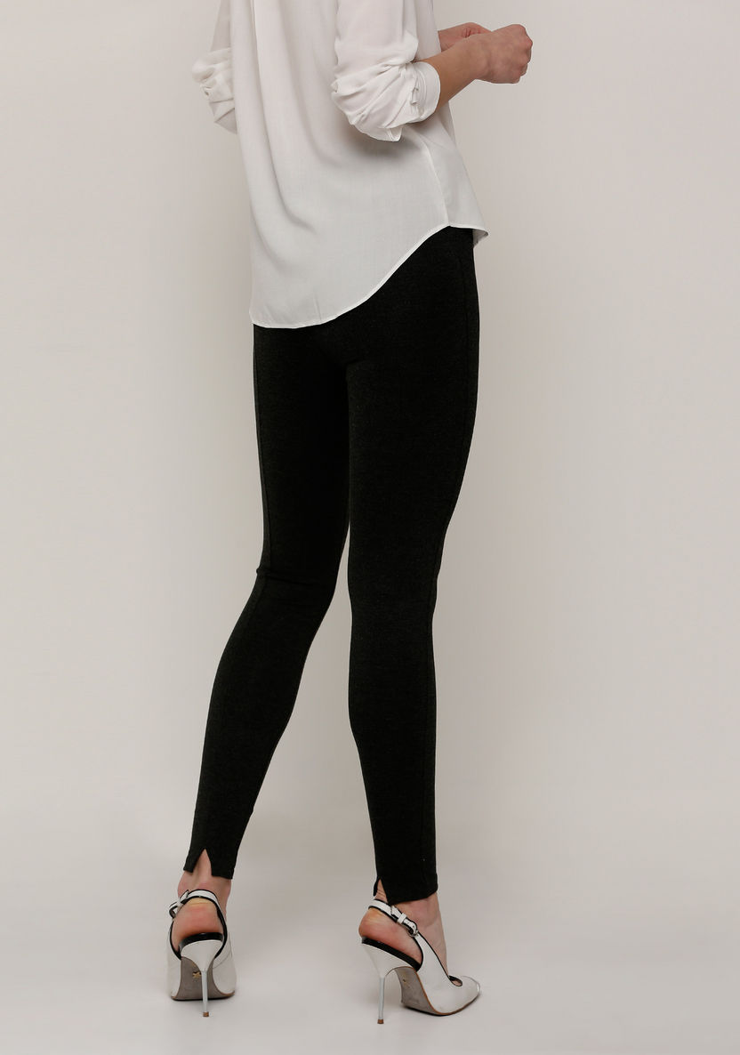 Full Length Jeggings with Elasticised Waistband-Pants-image-1