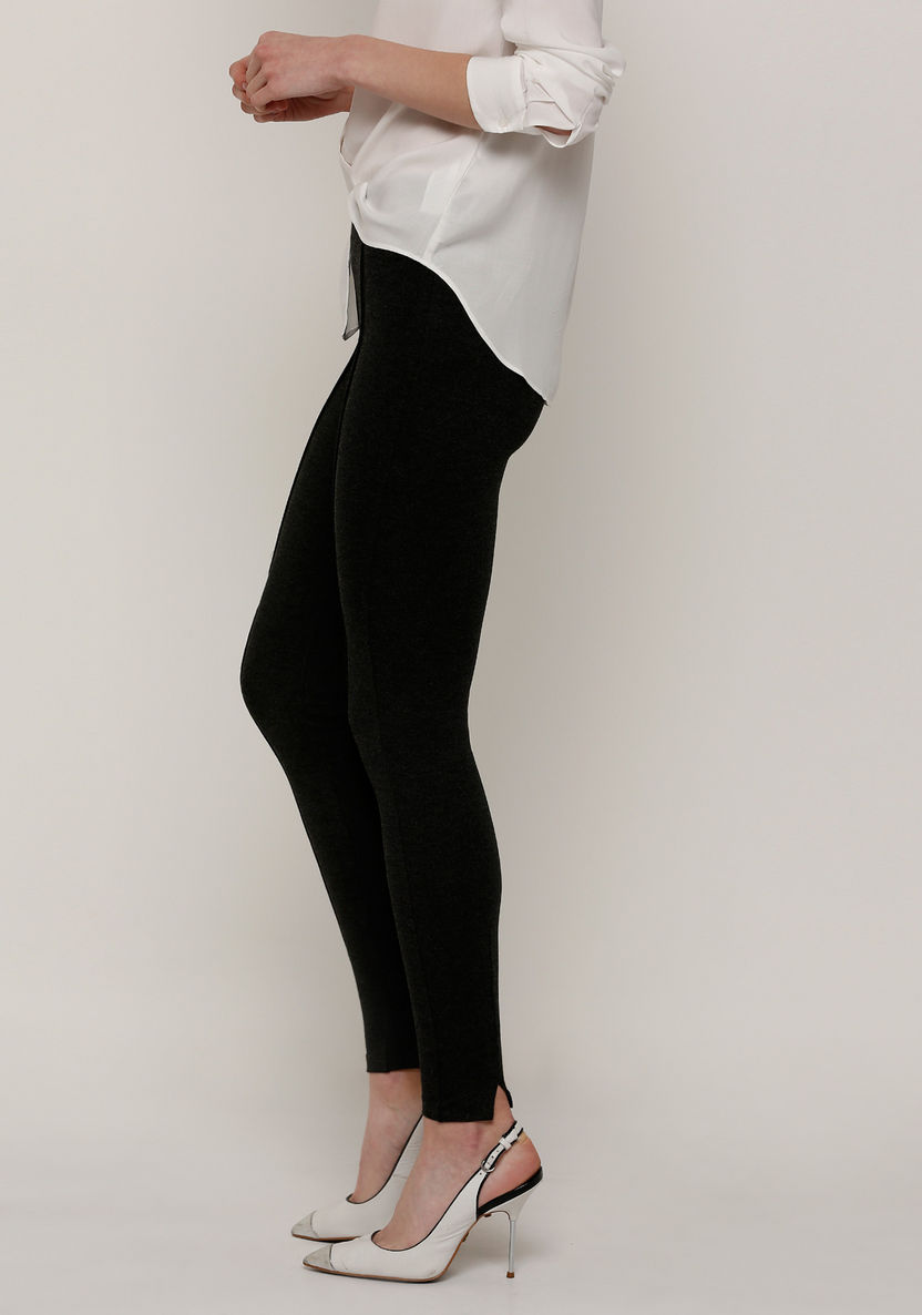 Full Length Jeggings with Elasticised Waistband-Pants-image-2