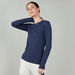 Plain Top with Round Neck and Long Sleeves-Tops-thumbnailMobile-0