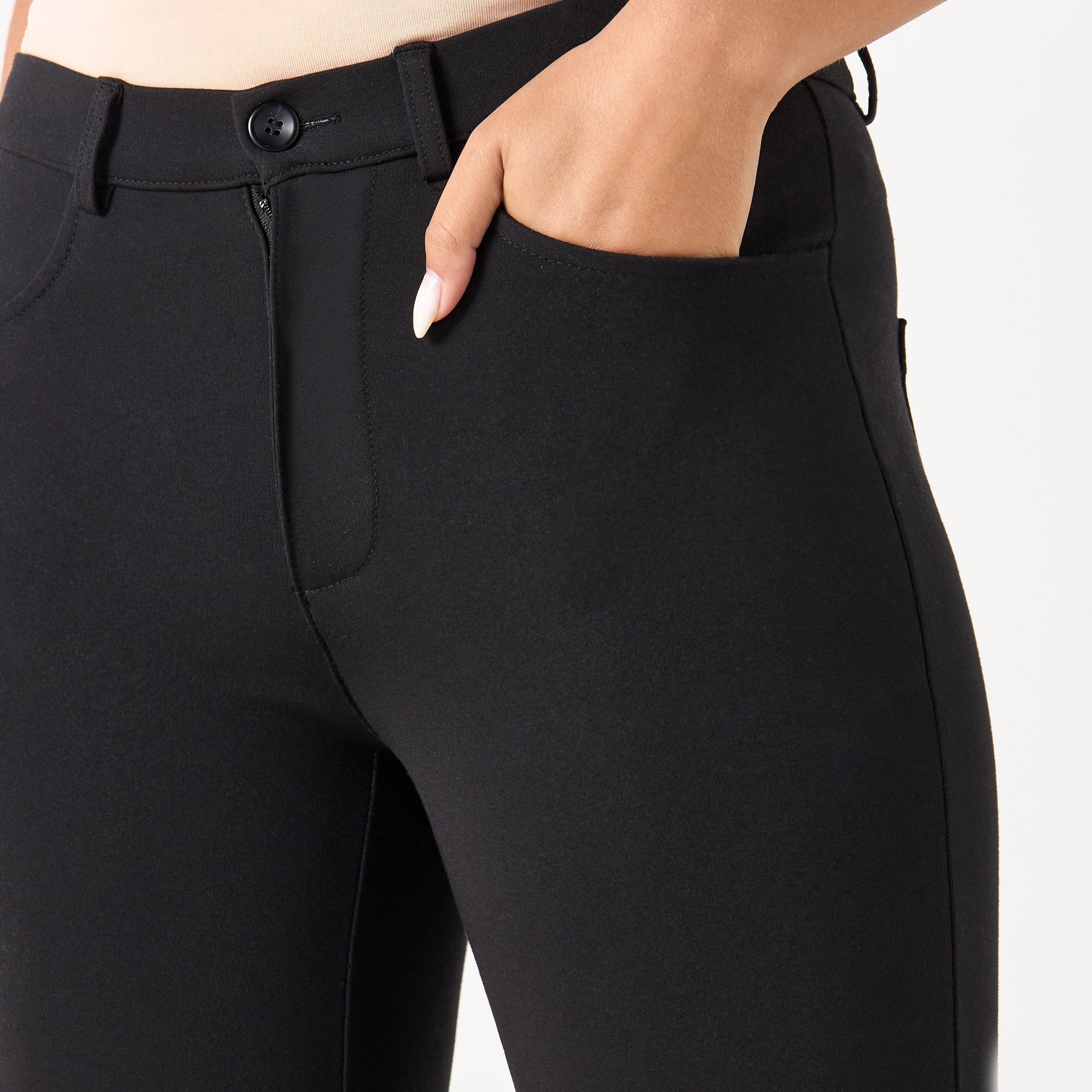 Full Length Treggings with Pocket Detail and Belt Loops-women-clothing-bottoms-leggings-image-4