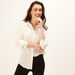 Solid Shirt with Spread Collar and Long Sleeves-Shirts & Blouses-thumbnail-1