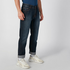 Plain Jeans with Pocket Detail