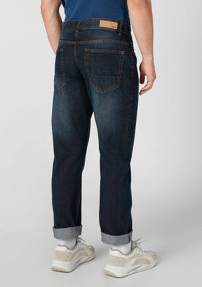 Plain Jeans with Pocket Detail-Jeans-image-2