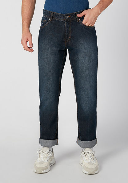 Plain Jeans with Pocket Detail-Jeans-image-3