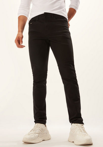 Full Length Jeans with Pocket Detail and Belt Loops-Jeans-image-1