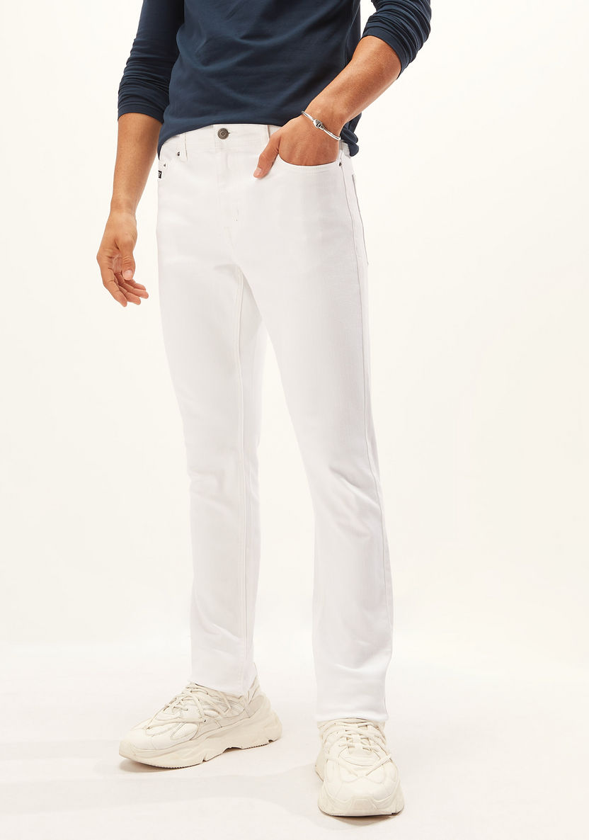 Skinny Fit Full Length Jeans with Pocket Detail and Belt Loops-Jeans-image-0