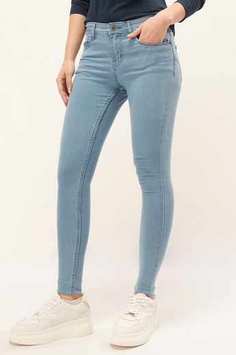 Buy Women's Skinny Fit Full Length Jeans with Pocket Detail and Belt Loops  Online | Centrepoint Saudi