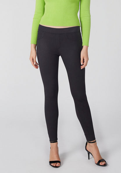 Pocket Detail Jeggings with Elasticised Waistband