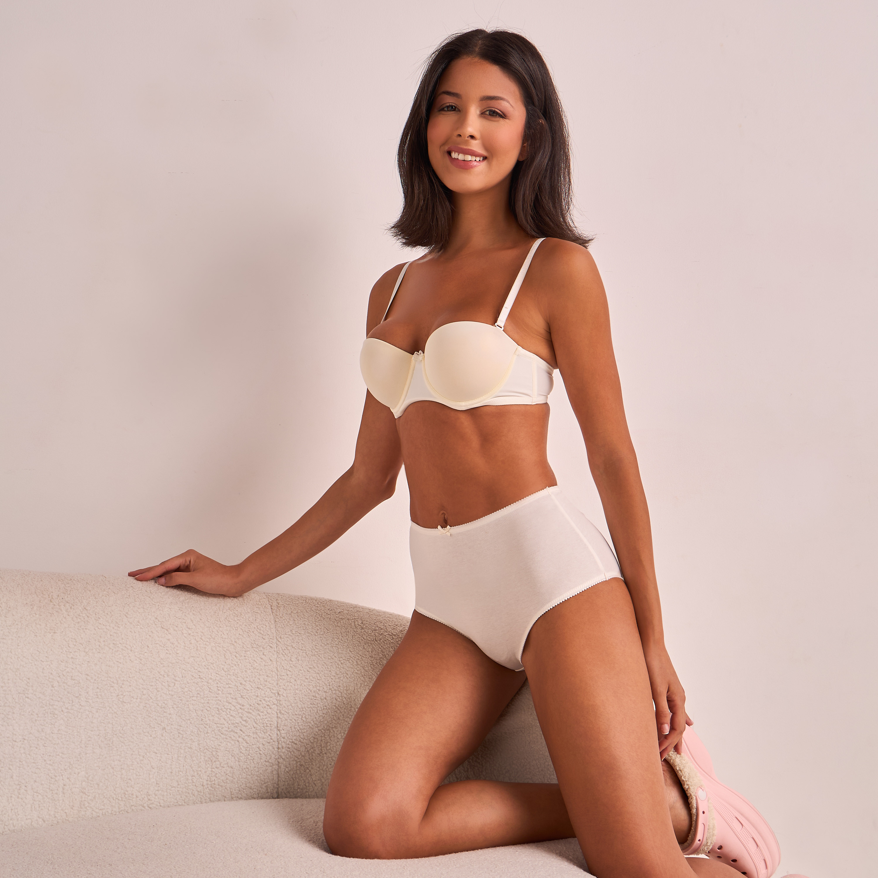 Padded Balconette Bra with Hook and Eye Closure and Adjustable Straps-women-clothing-lingerie-bras-image-5