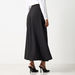 Plain Maxi A-line Skirt with Elasticised Waistband and Pocket Detail-Skirts-thumbnail-3