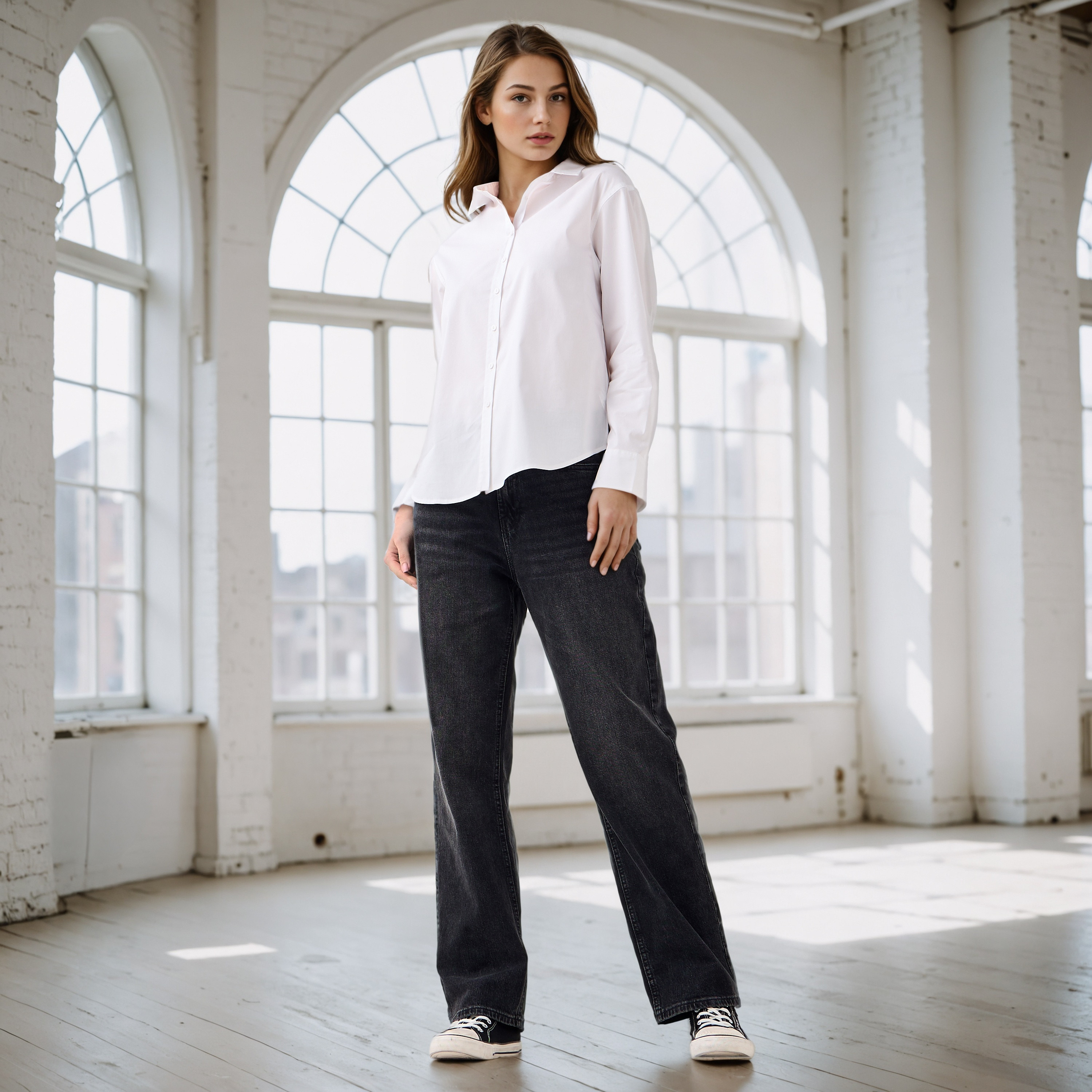 قميص بأكمام طويلة وأزرار-women-clothing-shirtsandblouses-shirts-image-2