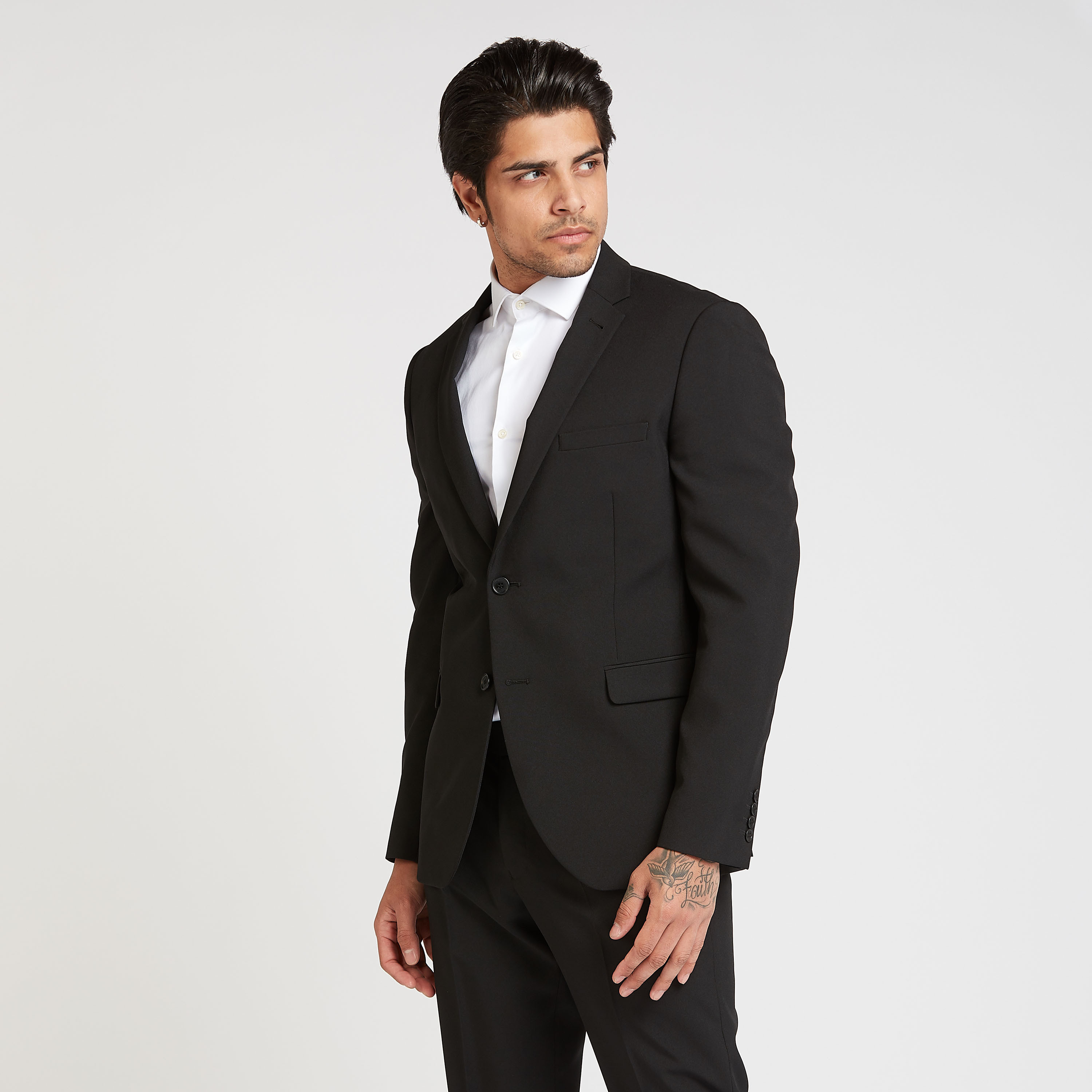 Solid Lapel Collared Jacket with Pockets-men-clothing-jacketsandblazers-blazers-image-1