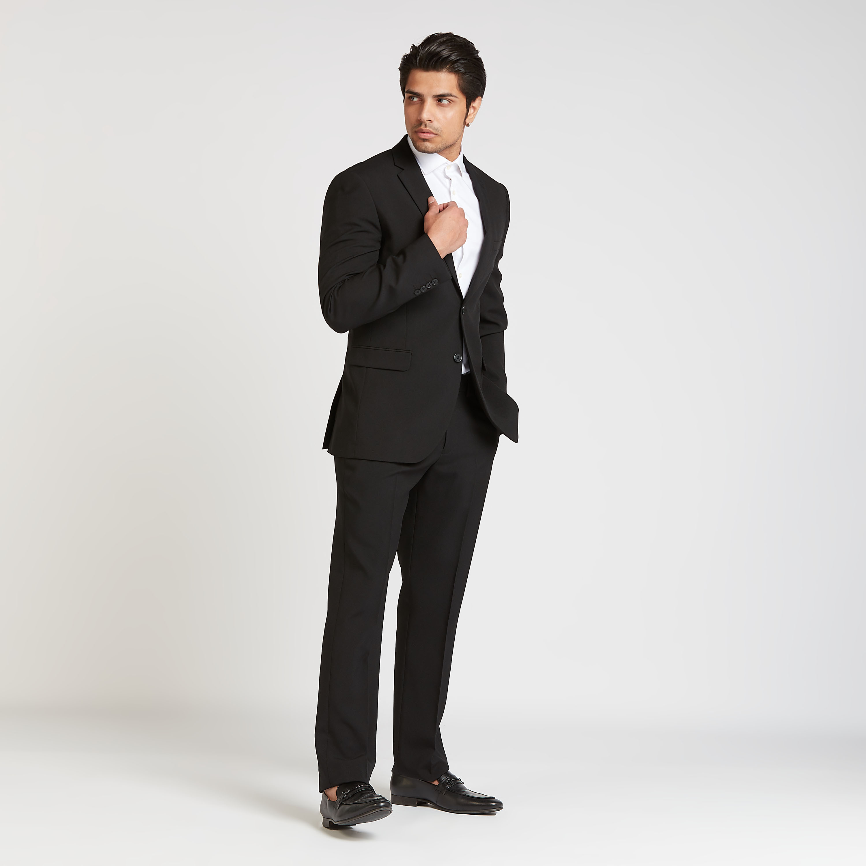 Solid Lapel Collared Jacket with Pockets-men-clothing-jacketsandblazers-blazers-image-2