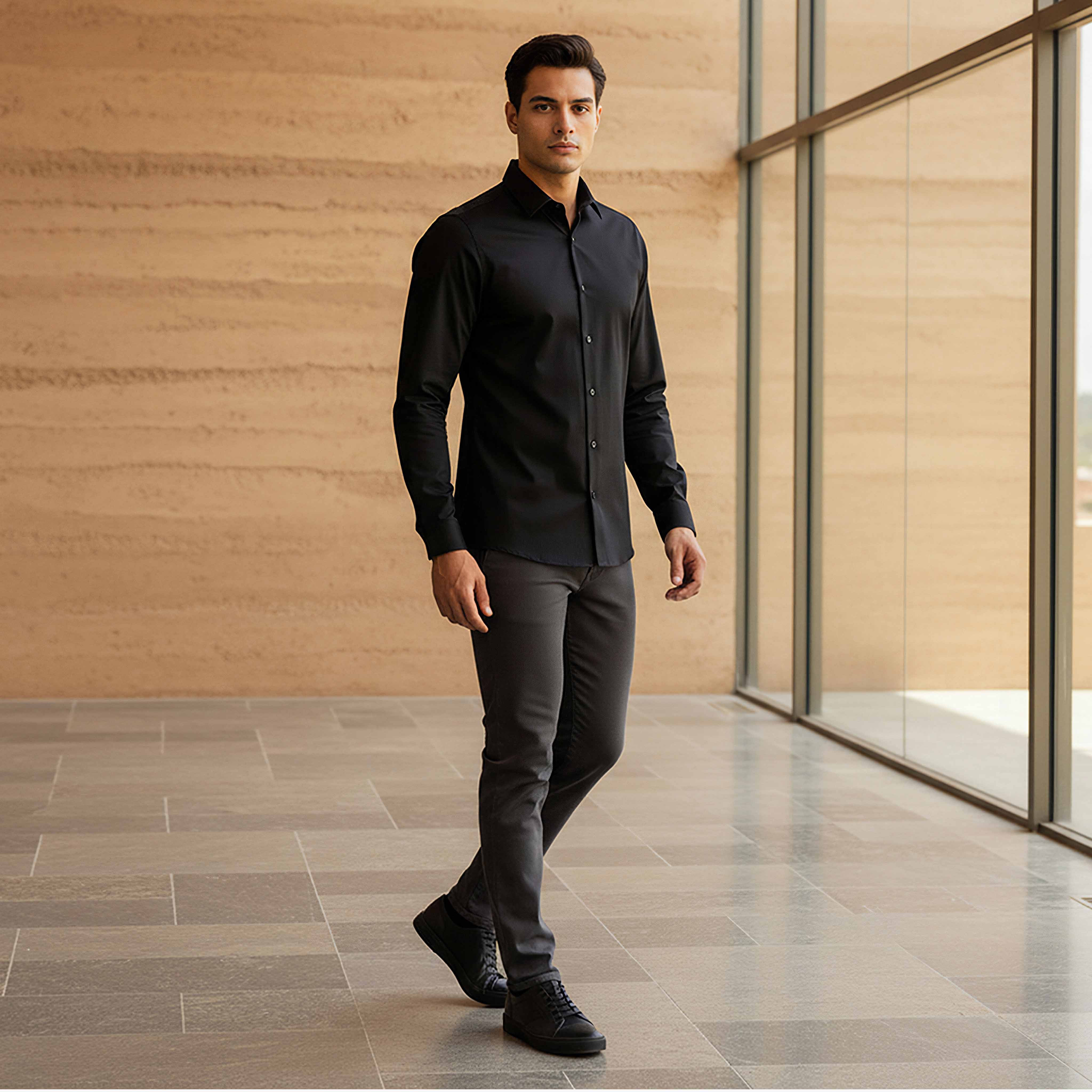 Men Regular Fit Spread Collar Long Sleeves Shirt-PROMO_SP_SA_2FOR169_110625-image-2