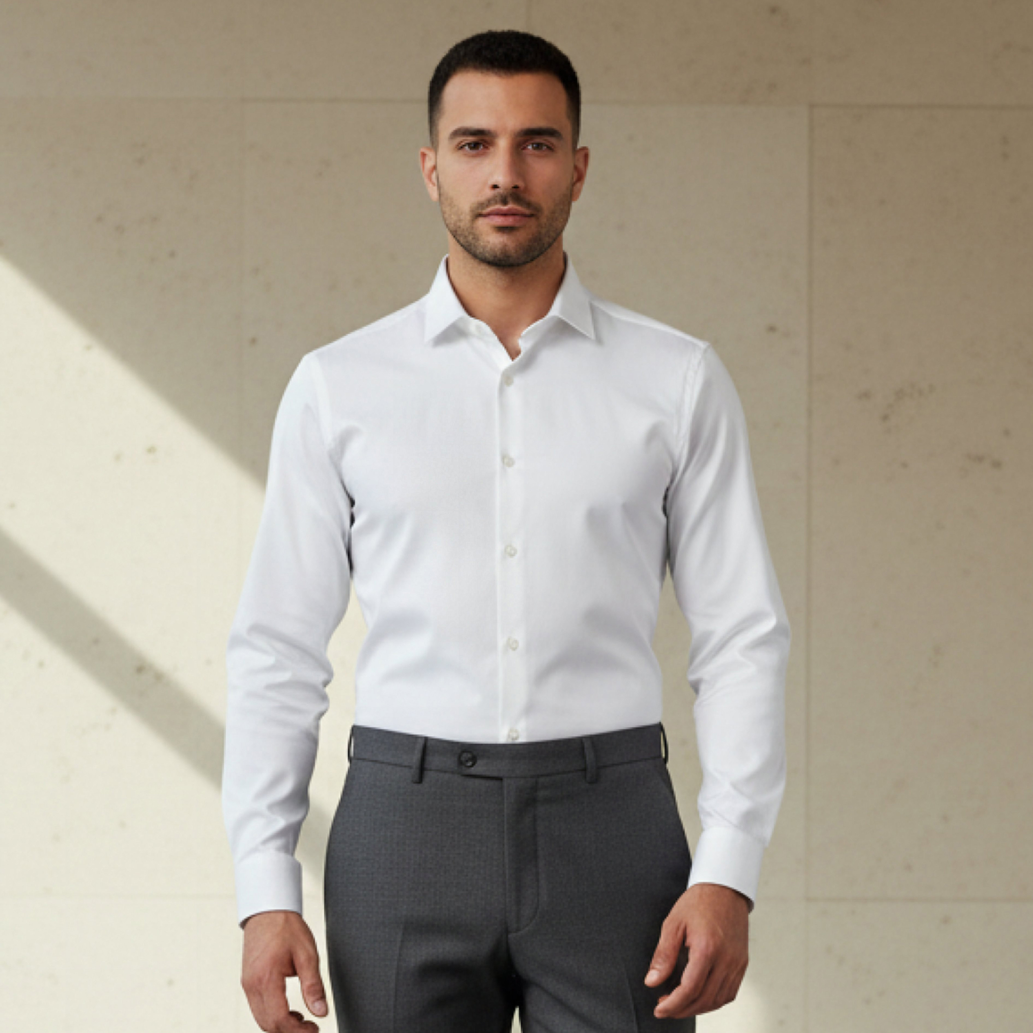 قميص بقصّة عادية وياقة عريضة وأكمام طويلة للرجال-men-clothing-shirts-image-1