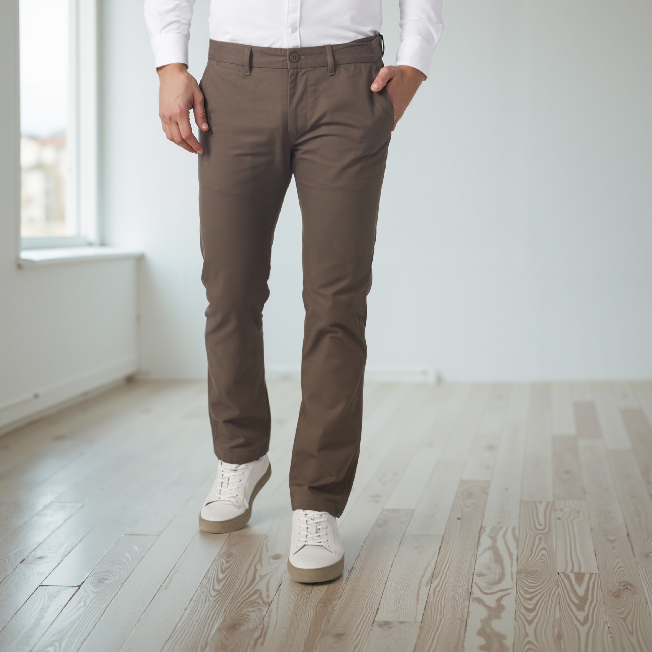 Full Length Trousers with Pocket Detail and Button Closure-men-clothing-bottoms-trousersandchinos-trousers-image-1