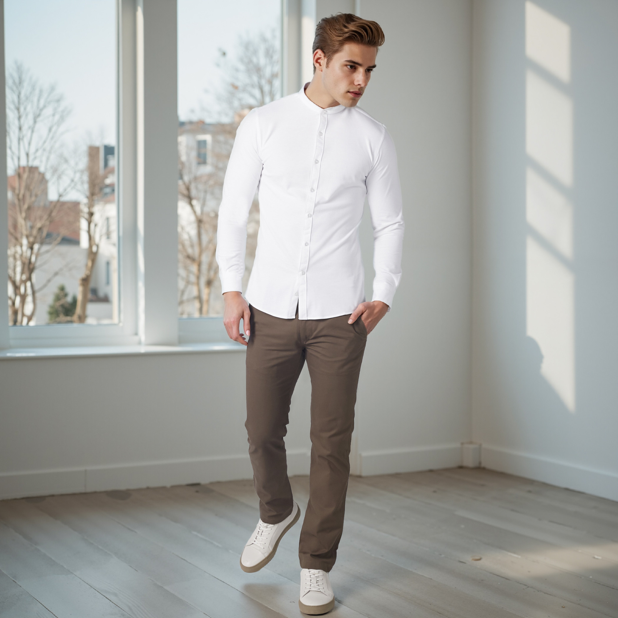 بنطال طويل بزر إغلاق وجيوب-men-clothing-bottoms-trousersandchinos-trousers-image-2