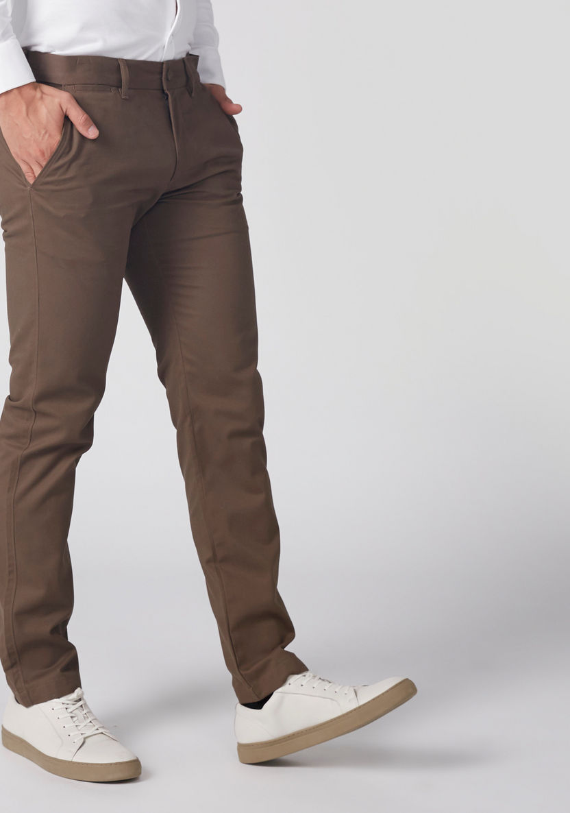 Full Length Trousers with Pocket Detail and Button Closure-Pants-image-2