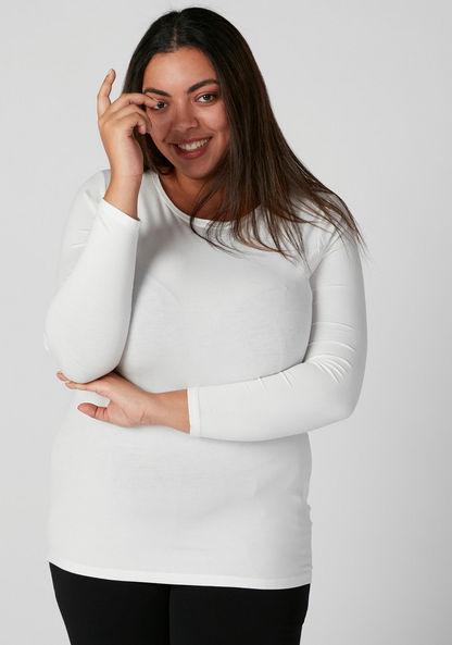 Round Neck Top with Long Sleeves